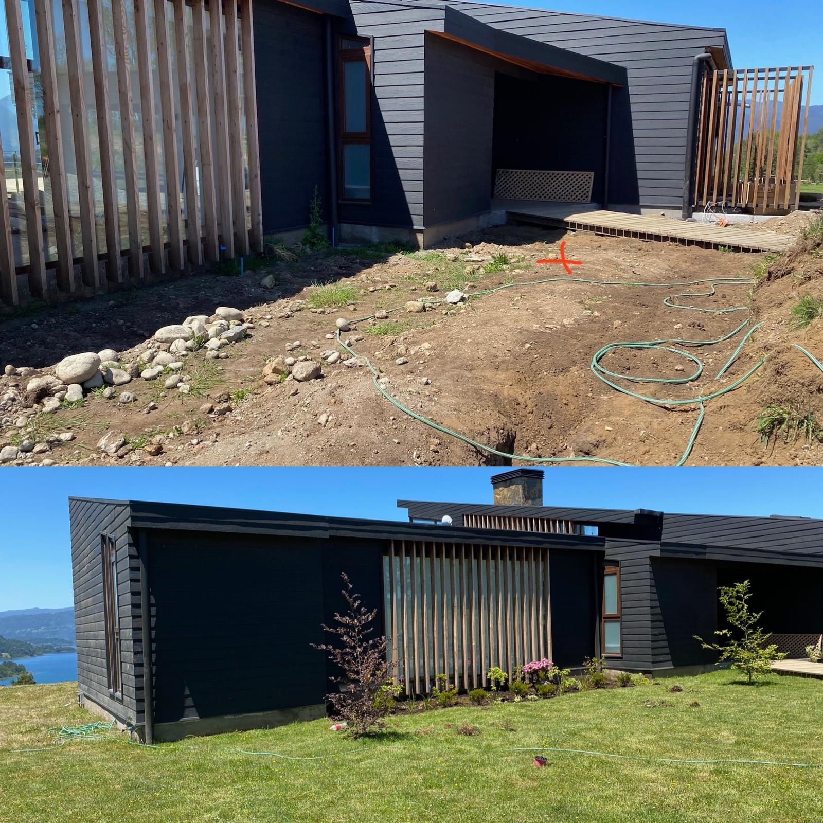 Talud sin tratamiento antes de la intervención paisajística