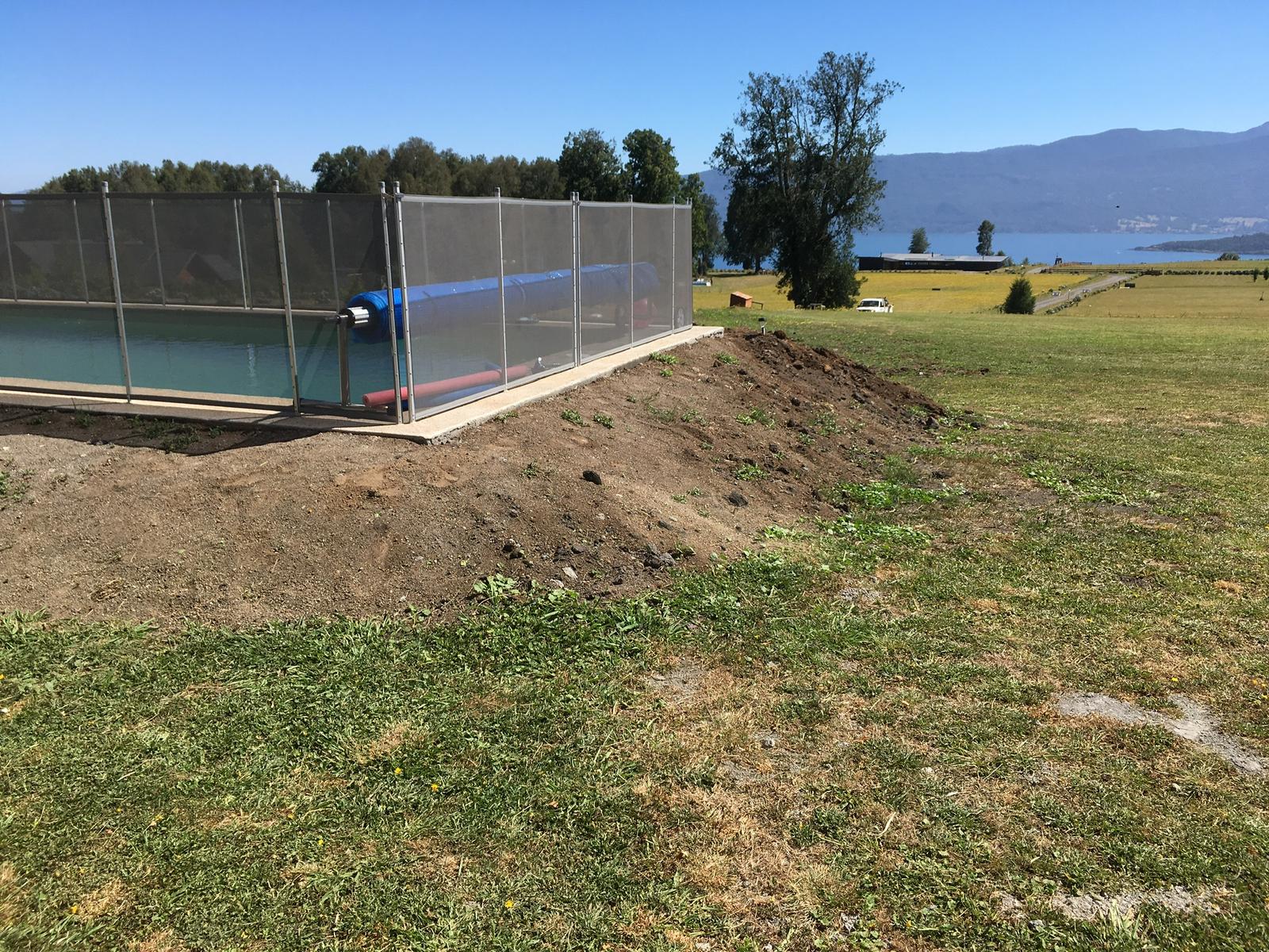 Vista general del jardín antes del diseño moderno