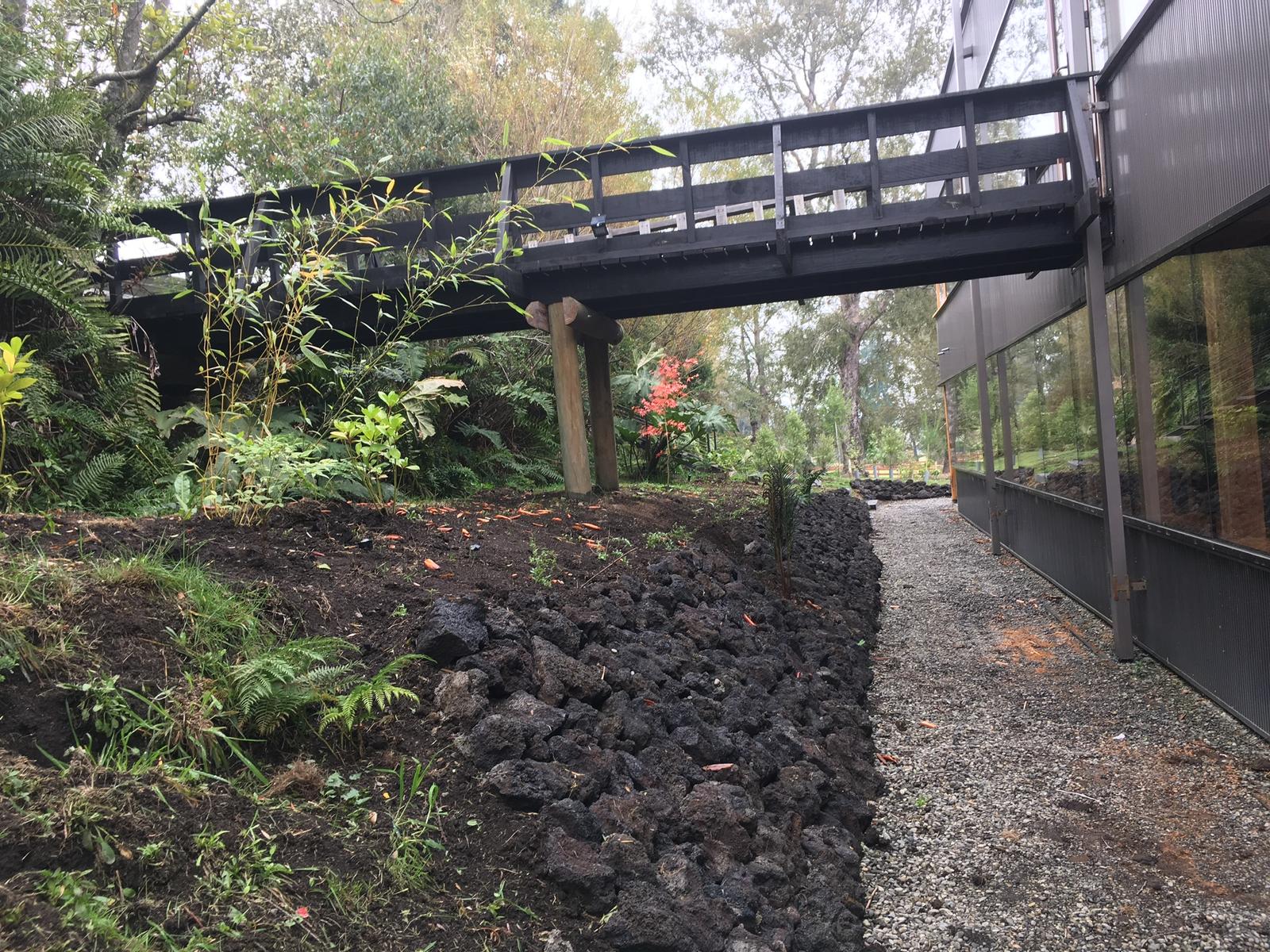 Jardín residencial La Araucanía terminado