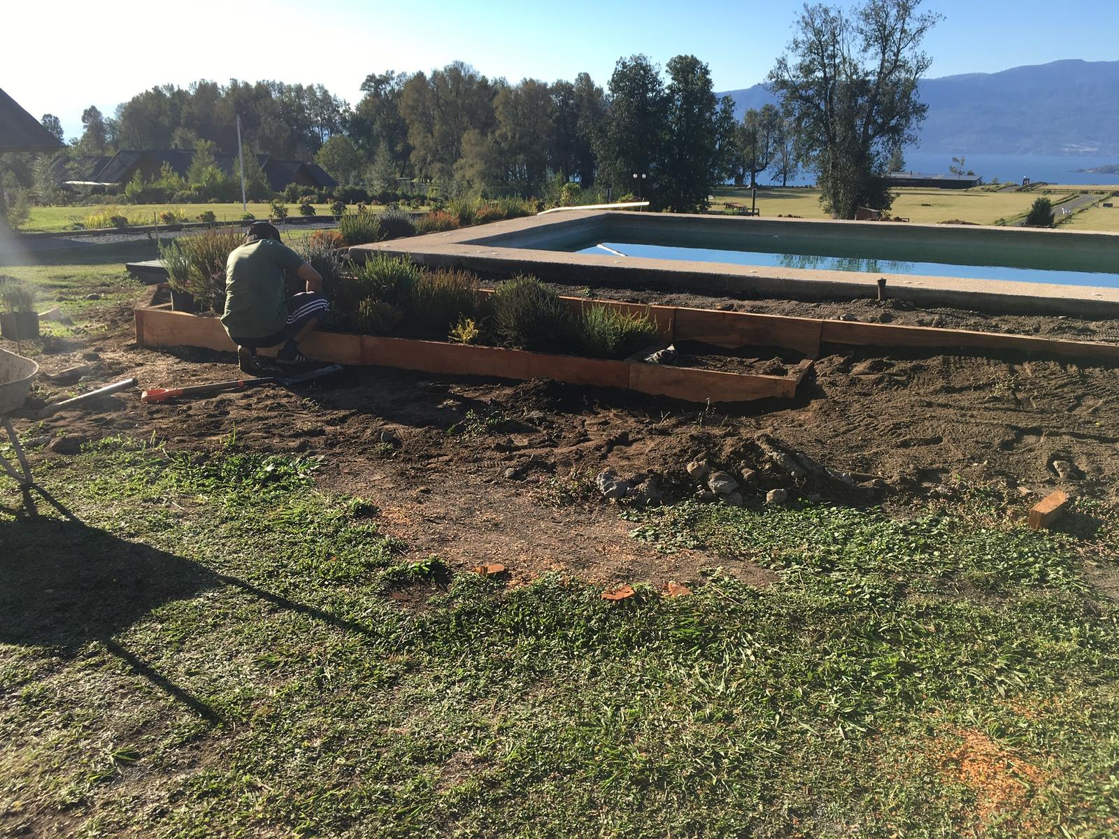 Construcción de escalones de durmiente